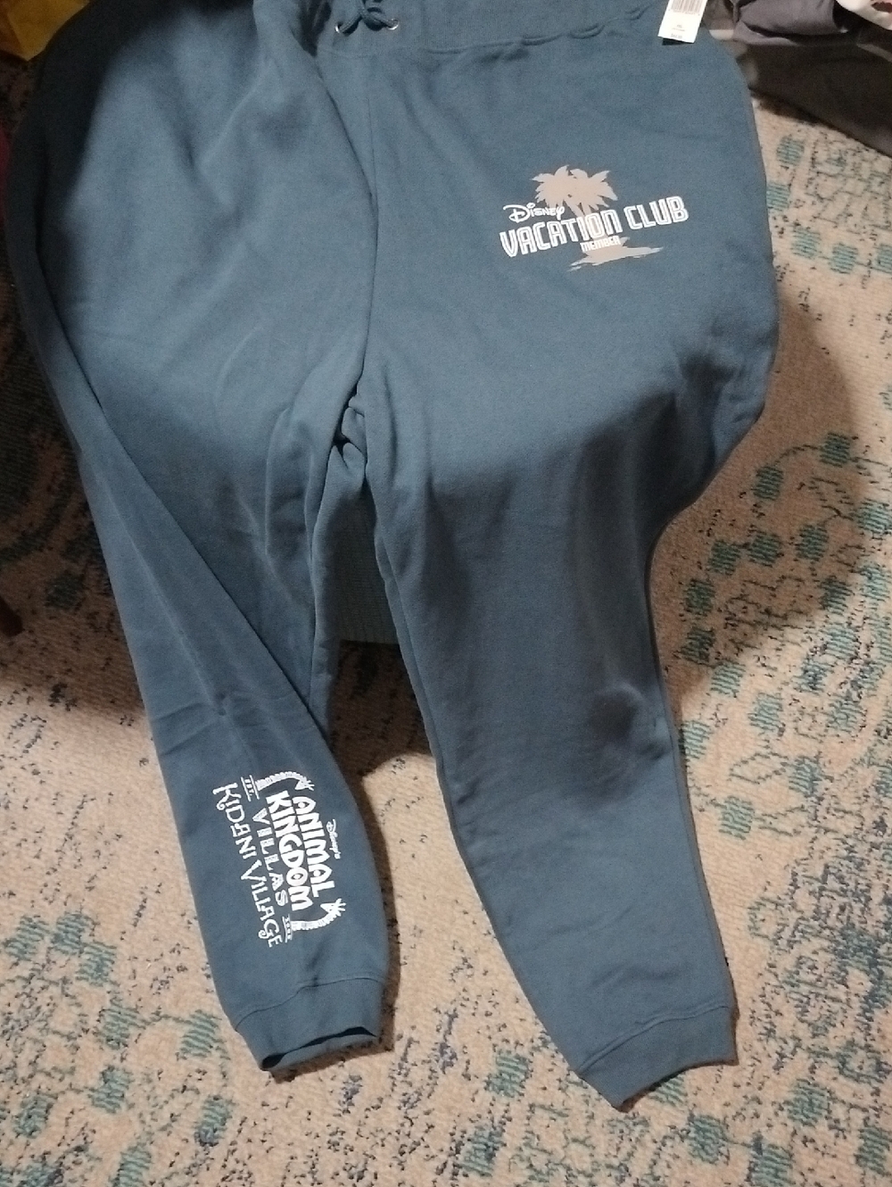 Disney Teal Blue Vacation Club Sweatpants